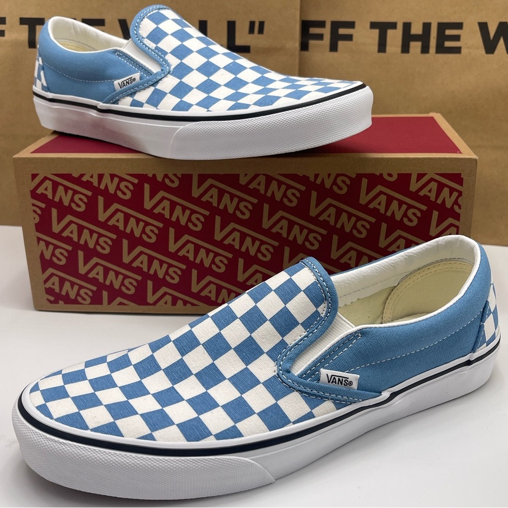 Vans Men’s Blue White Checkered Classic Slip-On
Color Theory Checkerboard - Picture 7 of 16